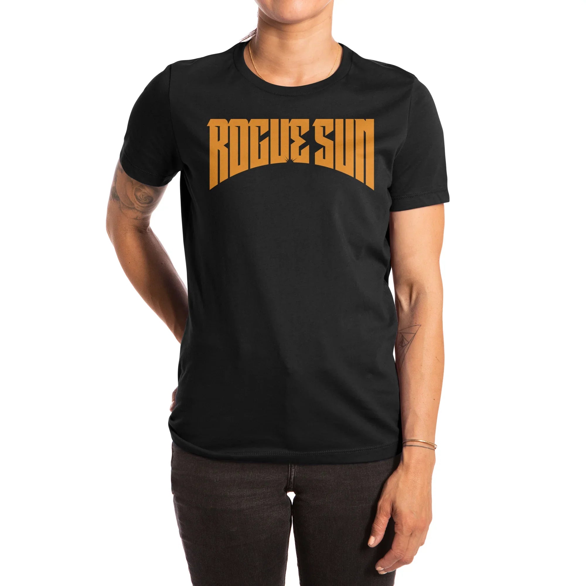 Rogue Sun Logo (Orange) — Womens T Shirt