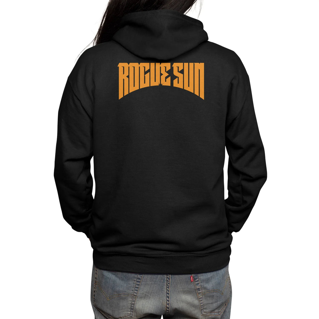 Rogue Sun Logo (Orange) — Mens Zip Up Hoody
