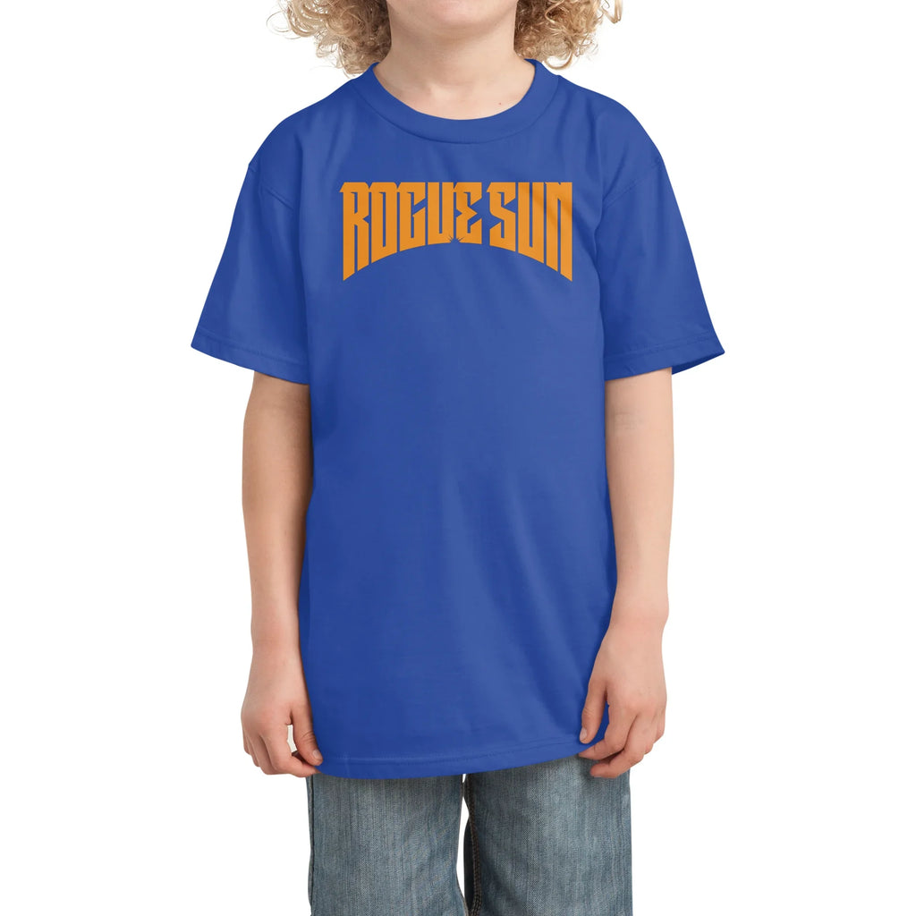 Rogue Sun Logo (Orange) — Kids T Shirt