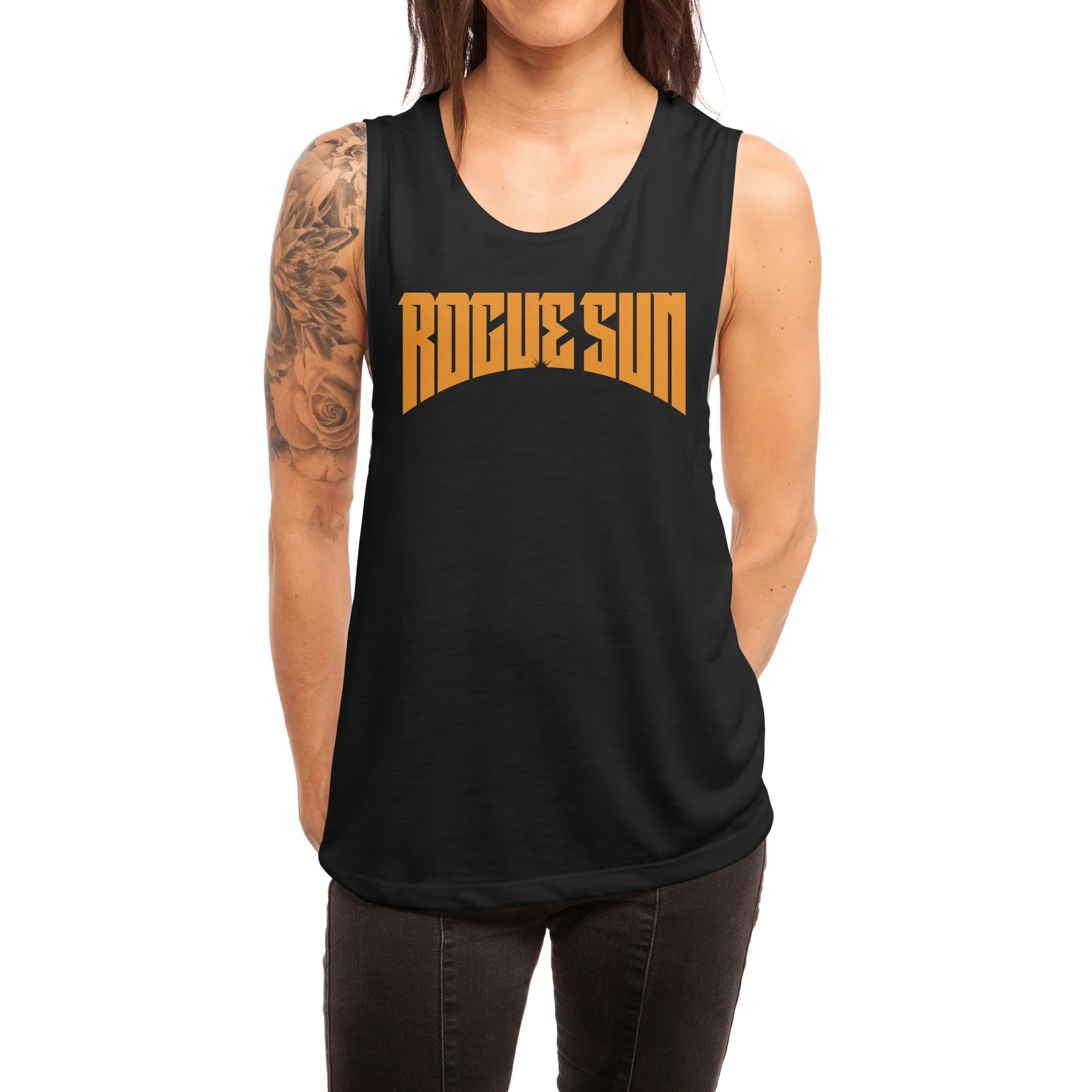 Rogue Sun Logo (Orange) — Womens Tank
