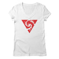 Inferno Girl Red - Symbol (Light Shirts) — Womens V Neck