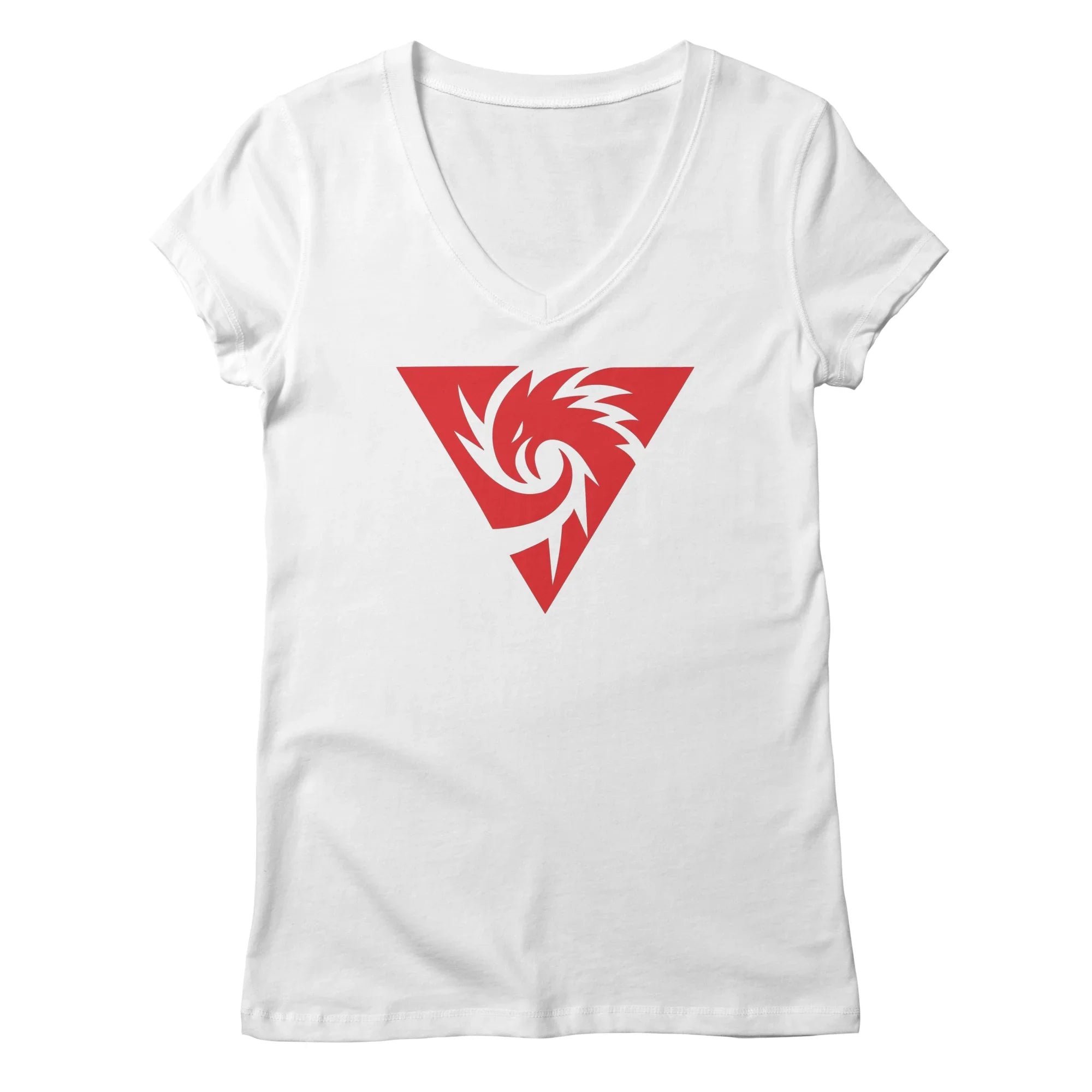 Inferno Girl Red - Symbol (Light Shirts) — Womens V Neck