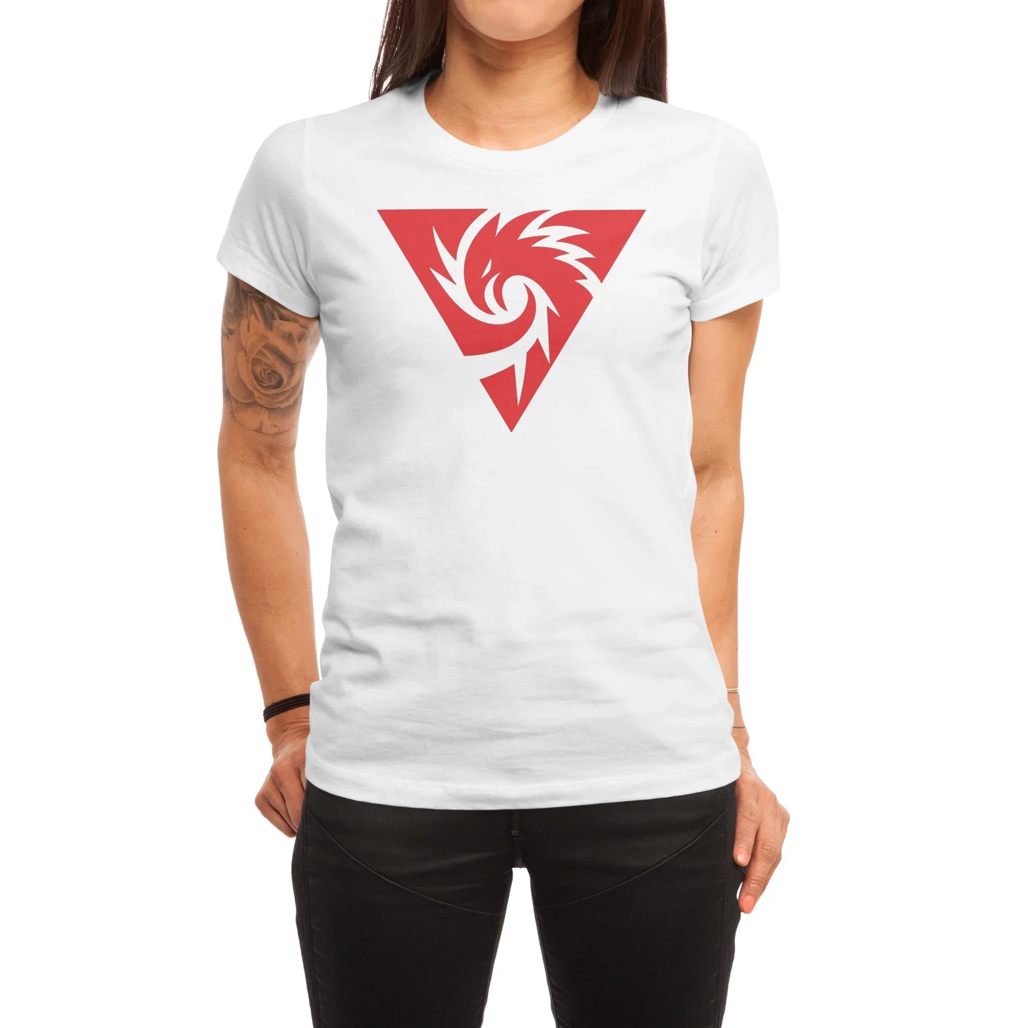 Inferno Girl Red - Symbol (Light Shirts) — Womens T Shirt