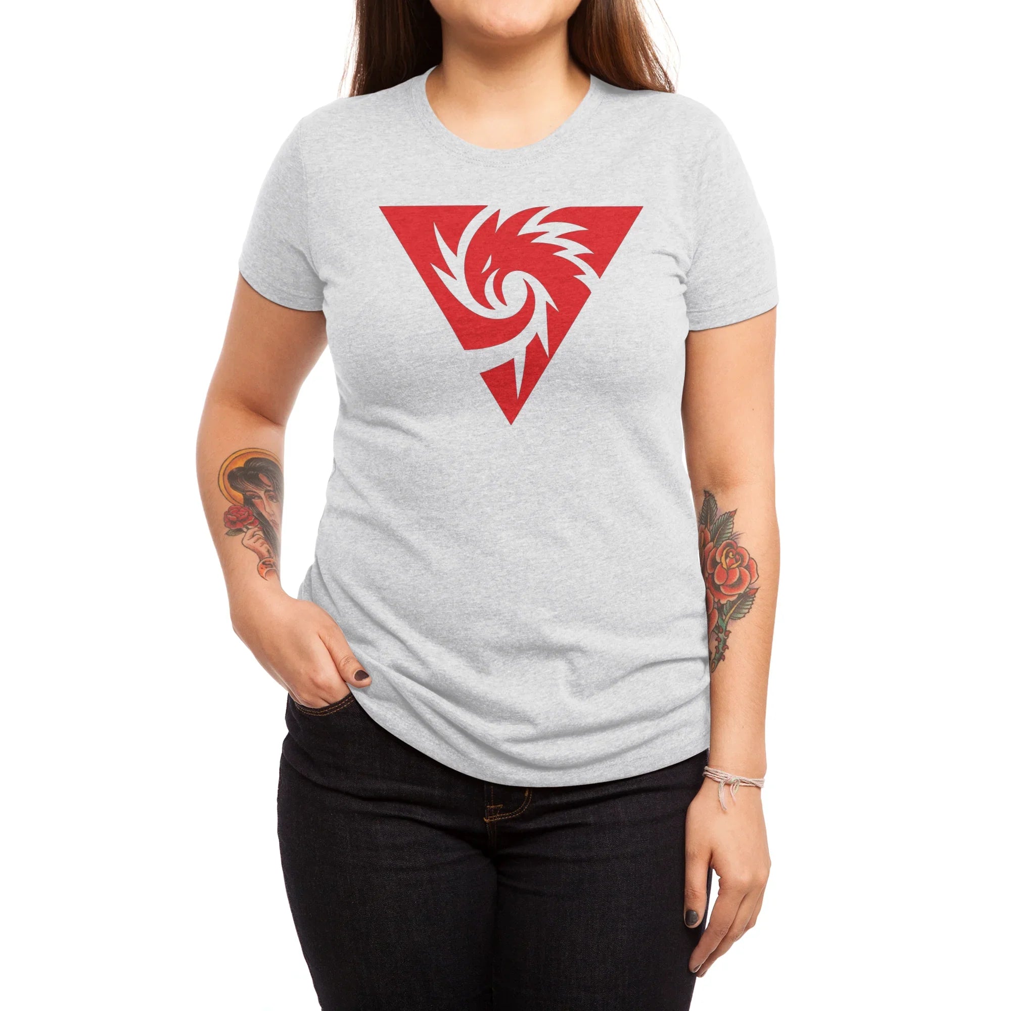 Inferno Girl Red - Symbol (Light Shirts) — Womens T Shirt