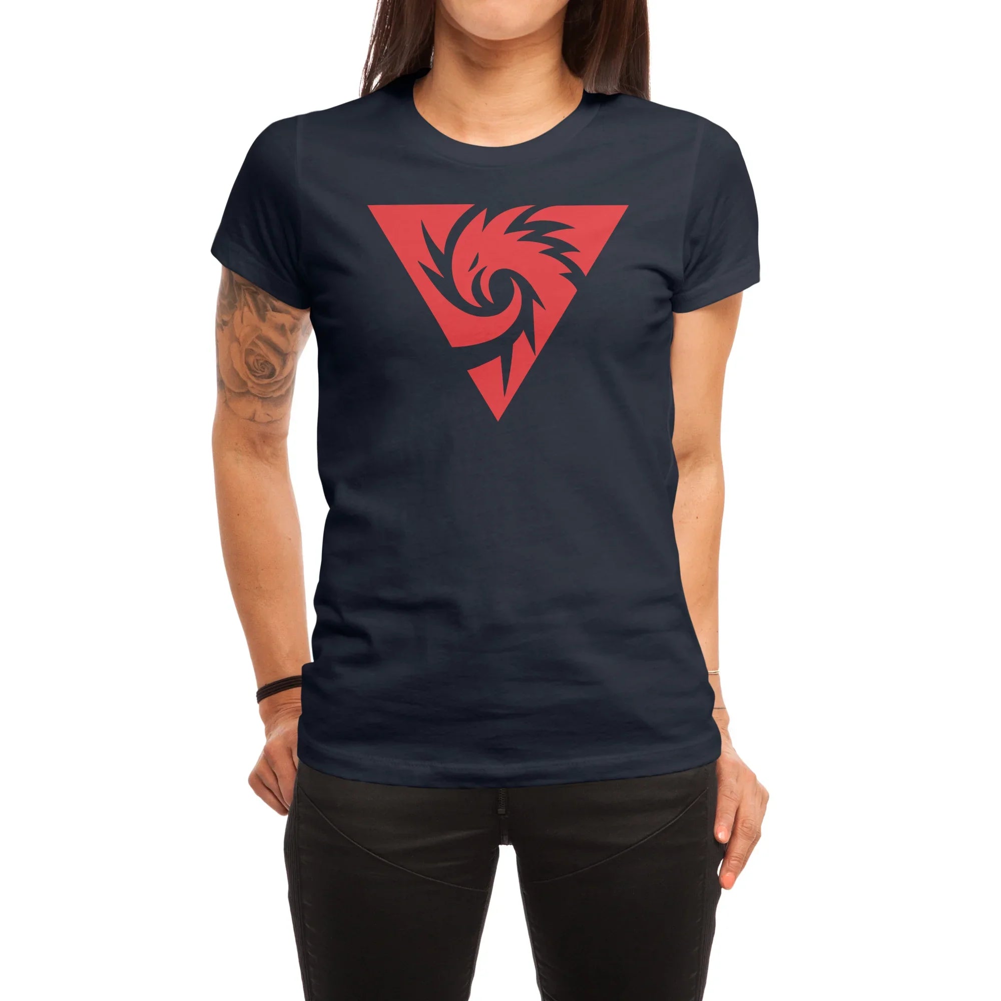 Inferno Girl Red - Symbol (Dark Shirts) — Womens T Shirt