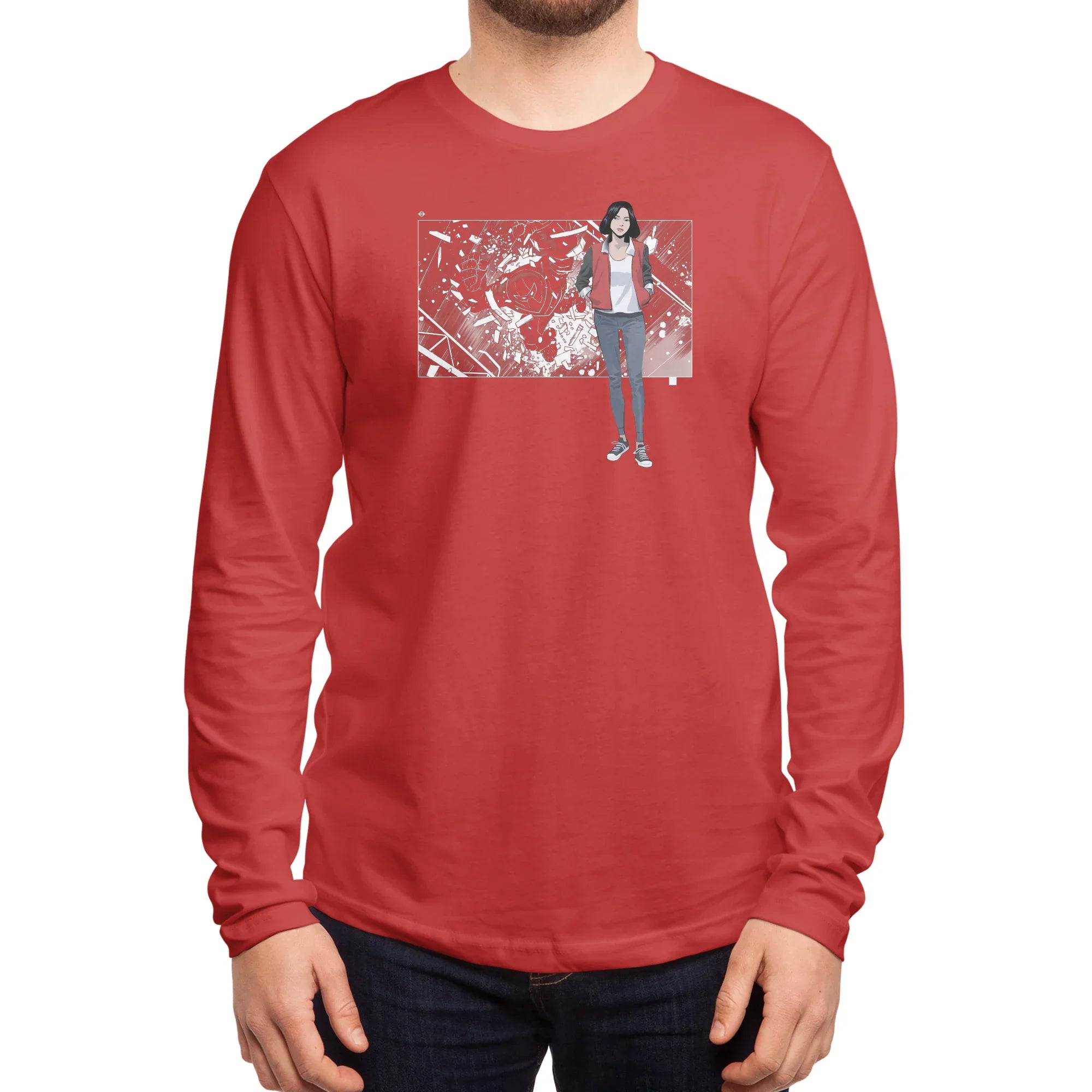 5 Years: Radiant Red — Mens Longsleeve T Shirt
