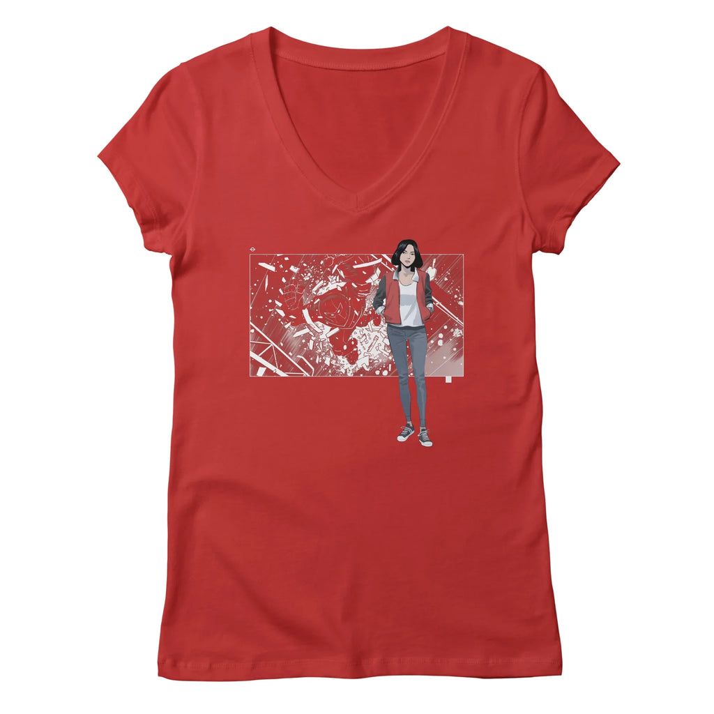 5 Years: Radiant Red — Womens V Neck