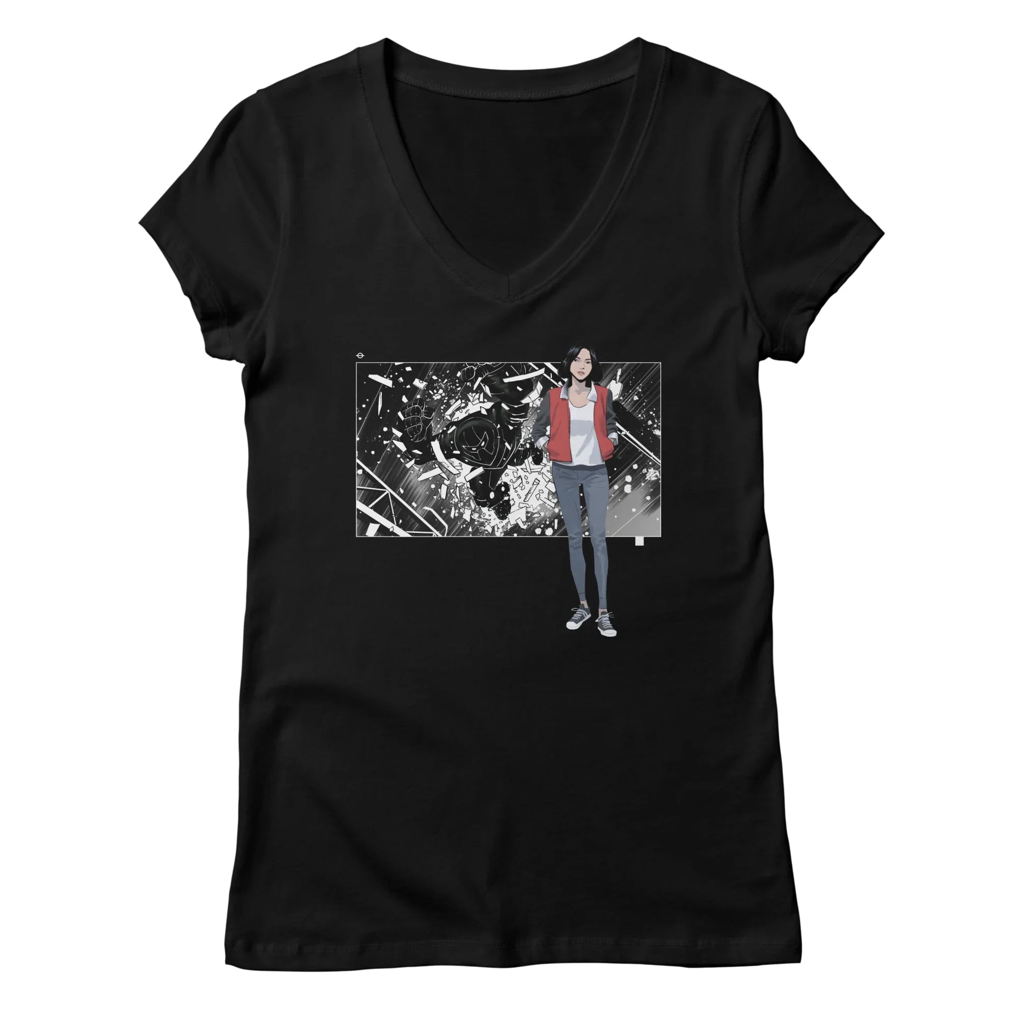 5 Years: Radiant Red — Womens V Neck