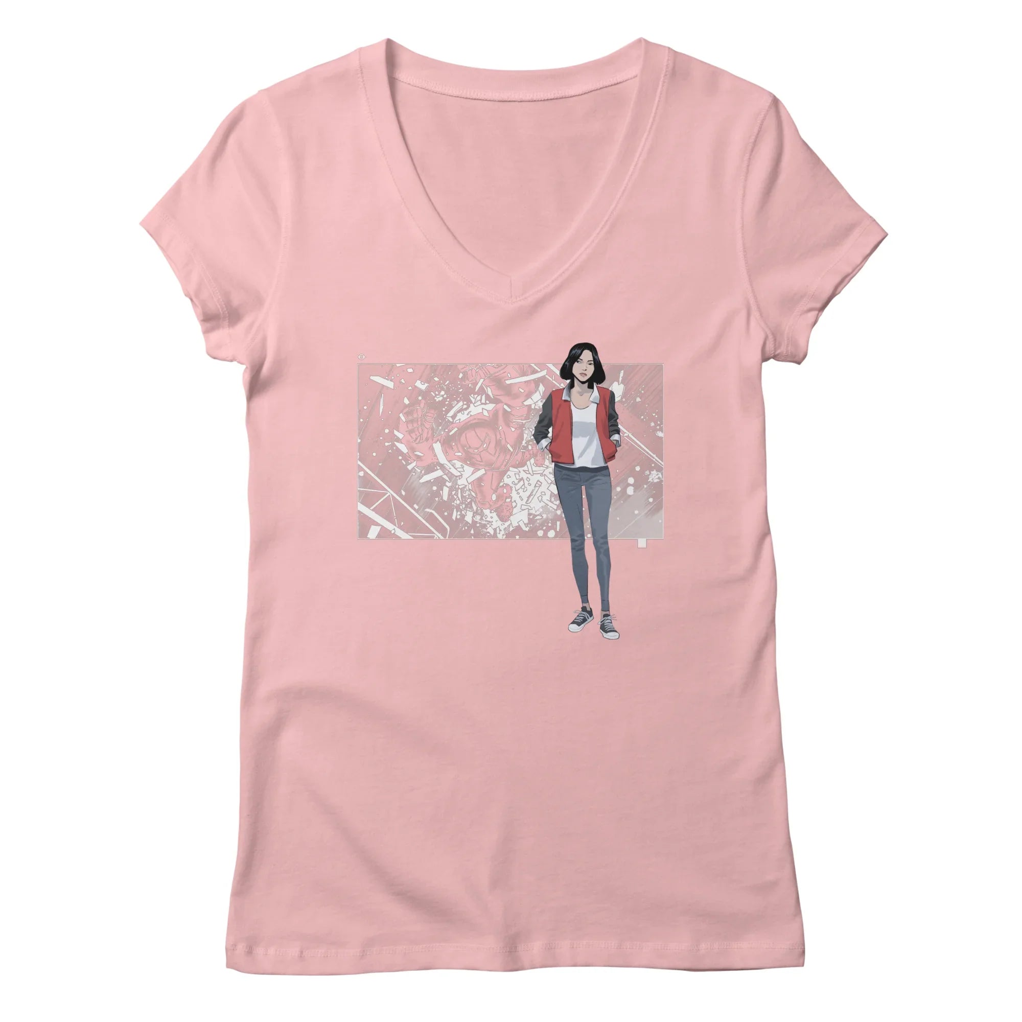 5 Years: Radiant Red — Womens V Neck