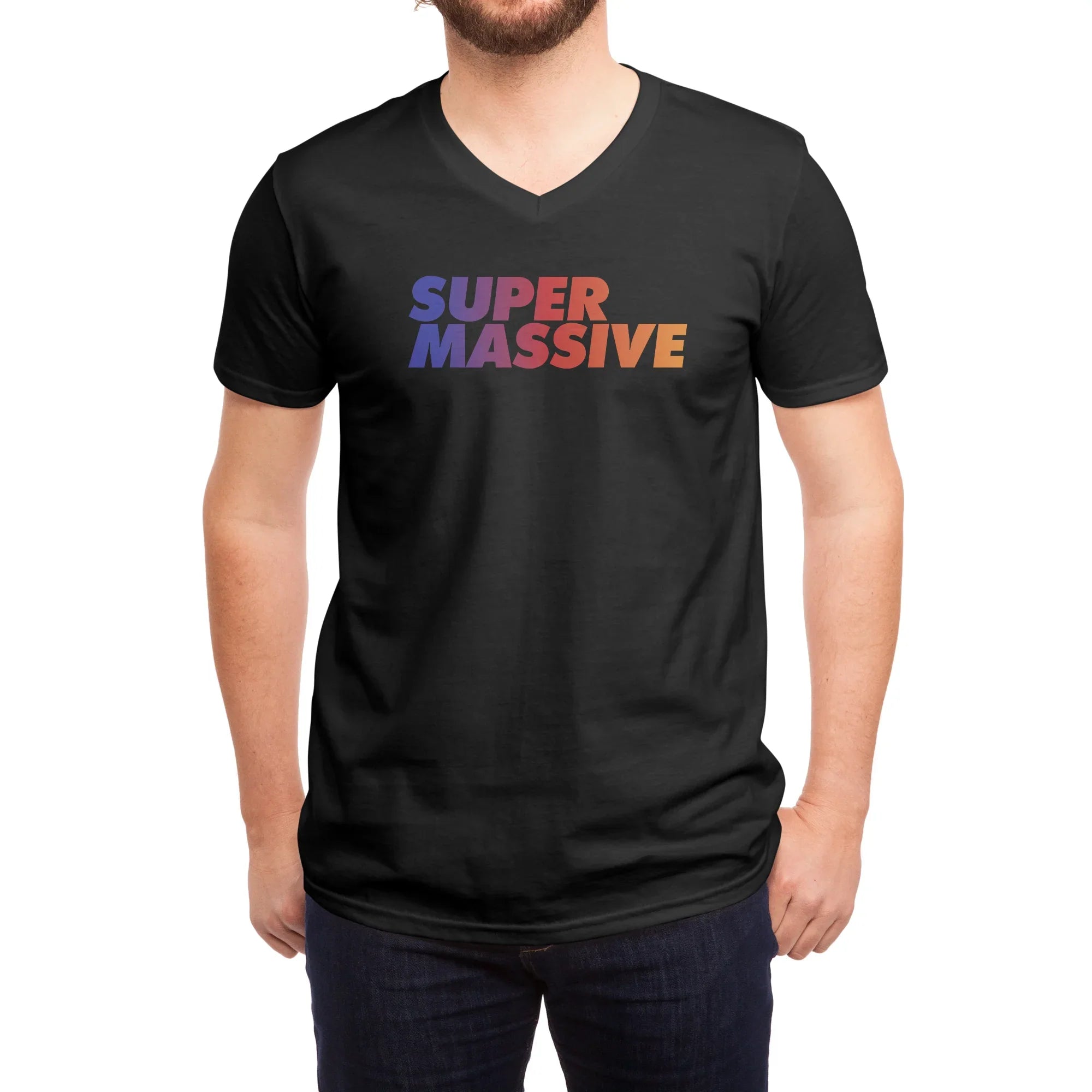 Super Massive Logo — Mens V Neck