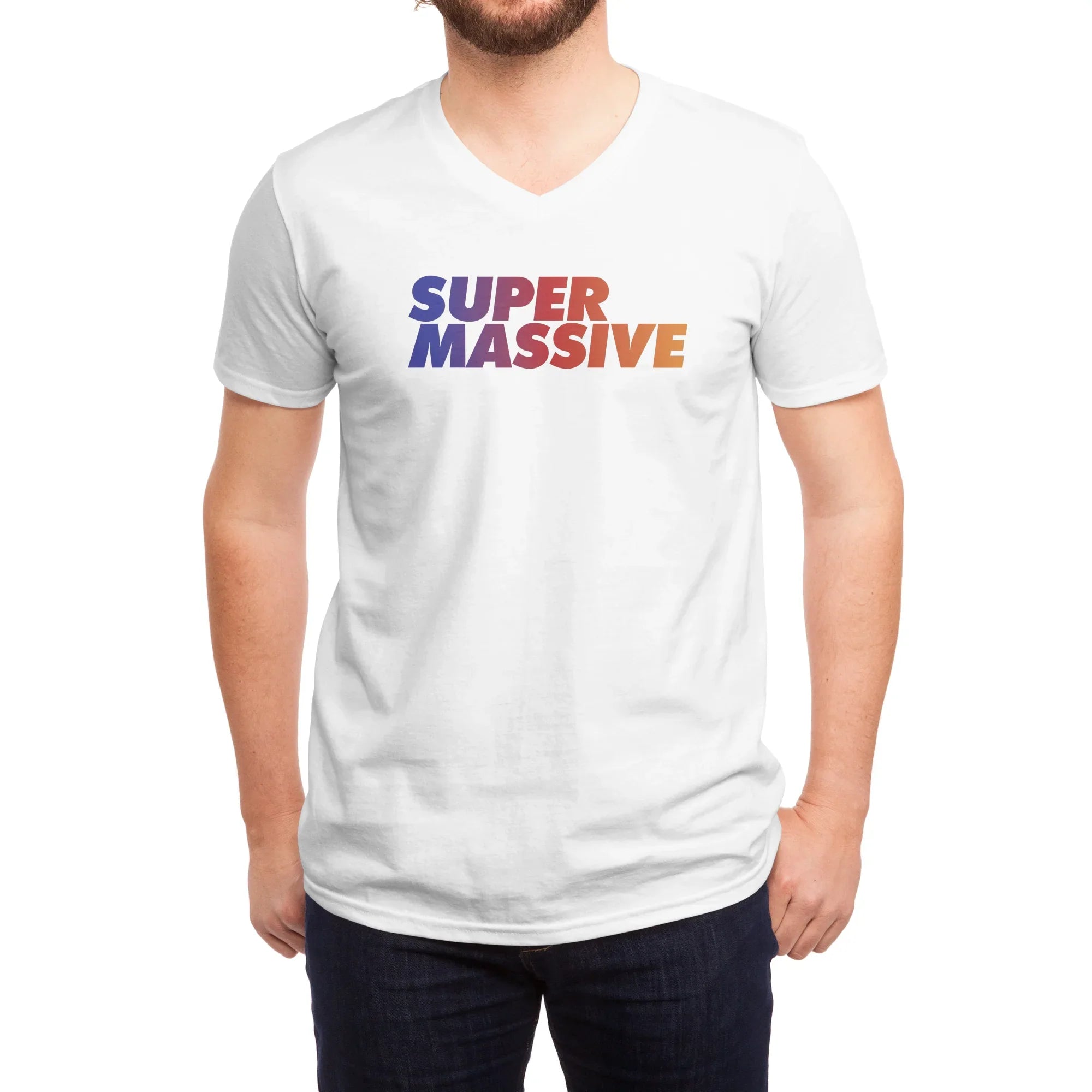 Super Massive Logo — Mens V Neck